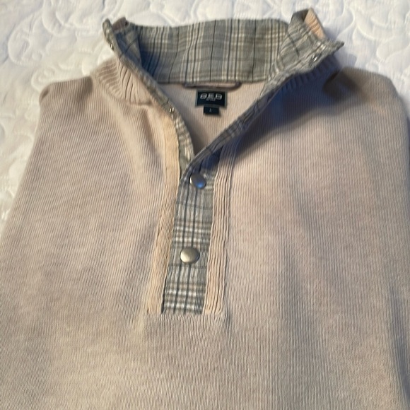 QED Brigham pullover oatmeal sweater. Cashmere blend Size Large - Picture 1 of 6